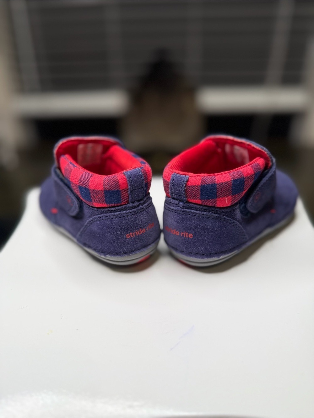 Stride Rite Boys Size 6 Wide Oakley Navy Leather Boots - Picture 7 of 9